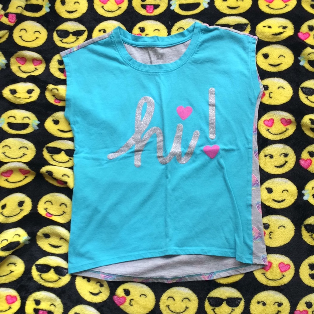 Girls teal tee